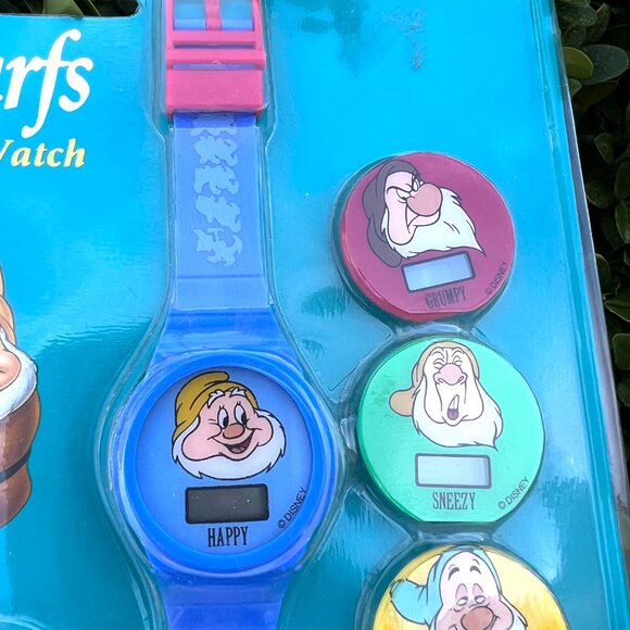 90's Disney Seven Dwarfs Watch - Interchangeable Lens - New - Picture 2 of 11